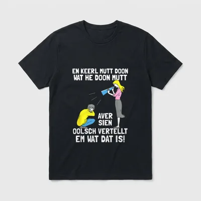 Norddeutsch Platt Plattdeutsch Spruch T-Shirt – Klassisches T-Shirt in Schwarz
