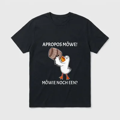 Apropos Möwe Möwie noch T-Shirt – Klassisches T-Shirt in Schwarz