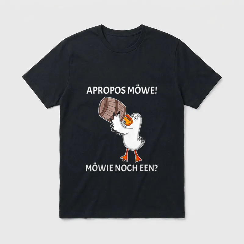 Apropos Möwe Möwie noch T-Shirt – Klassisches T-Shirt in Schwarz