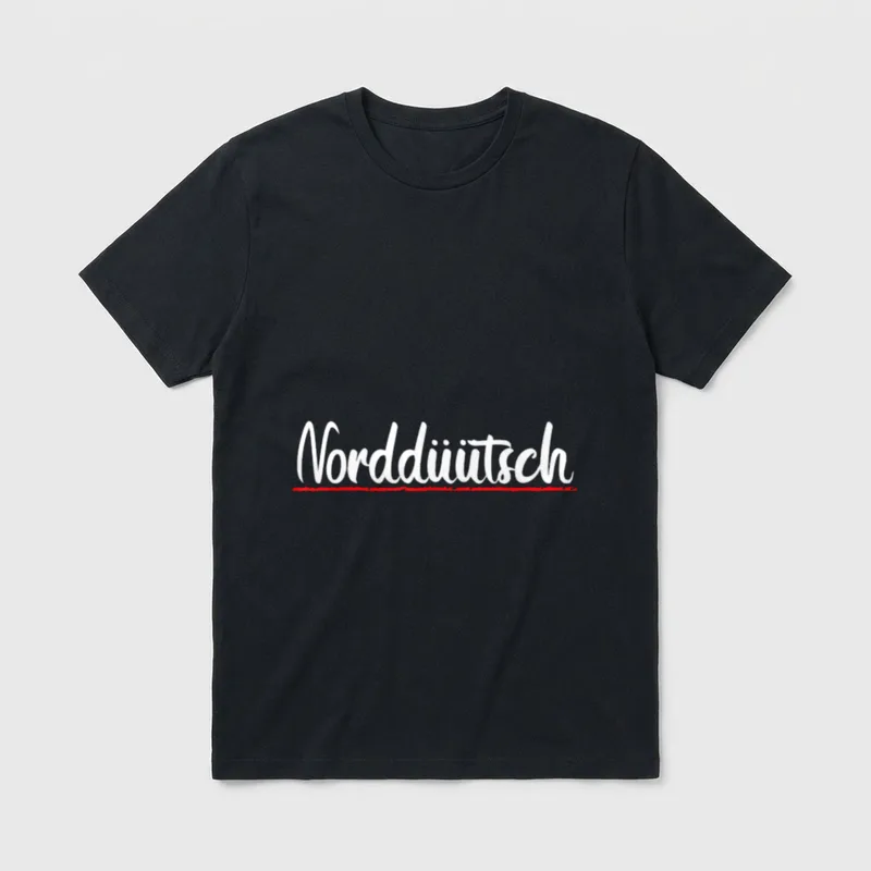Lustiges Plattdeutsch Norddüütsch T-Shirt – Klassisches T-Shirt in Schwarz