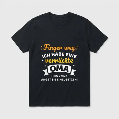 Finger weg habe T-Shirt – Klassisches T-Shirt in Schwarz