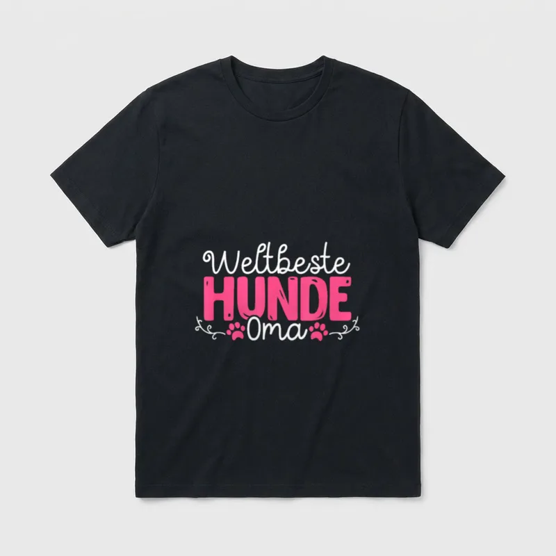 Oma Weltbeste Hundeoma Lustiger T-Shirt – Klassisches T-Shirt in Schwarz
