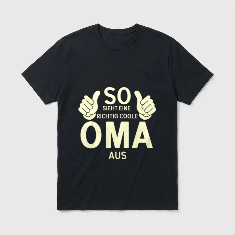 So Sieht Eine Richtig Oma T-Shirt – Klassisches T-Shirt in Schwarz