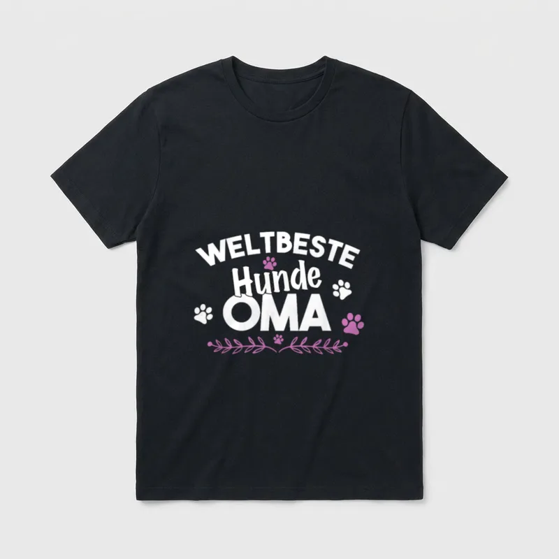 Weltbeste Hundeoma Oma Lustiger Spruch T-Shirt – Klassisches T-Shirt in Schwarz