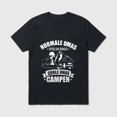 Coole Omas campen Spruch T-Shirt – Klassisches T-Shirt in Schwarz