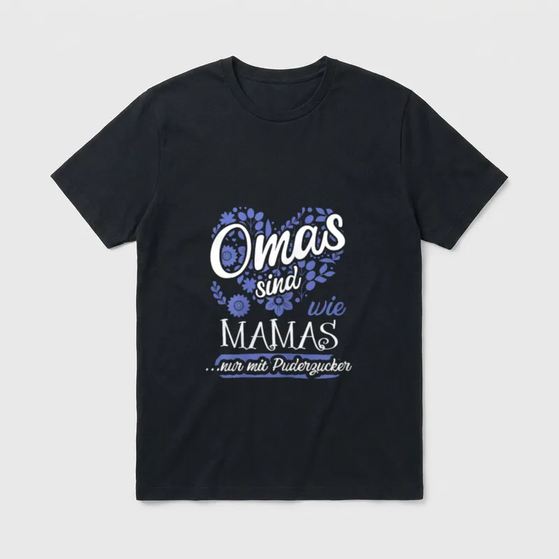 Geschenk-Idee für Omi bzw. T-Shirt – Klassisches T-Shirt in Schwarz