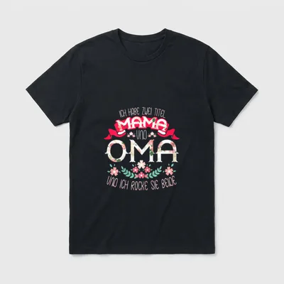 Geschenk-Idee für Omi bzw. Oma T-Shirt – Klassisches T-Shirt in Schwarz