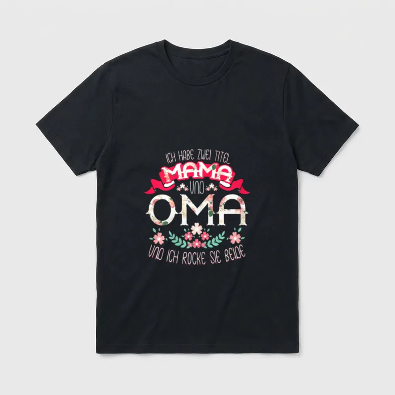 Geschenk-Idee für Omi bzw. Oma T-Shirt – Klassisches T-Shirt in Schwarz