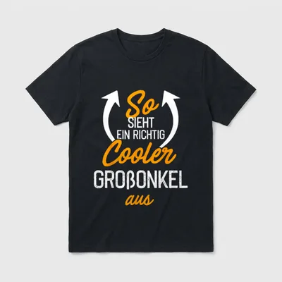 So sieht ein richtig Onkel & Tante T-Shirt – Klassisches T-Shirt in Schwarz