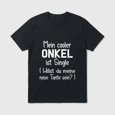 Mein Cooler Onkel ist T-Shirt – Klassisches T-Shirt in Schwarz