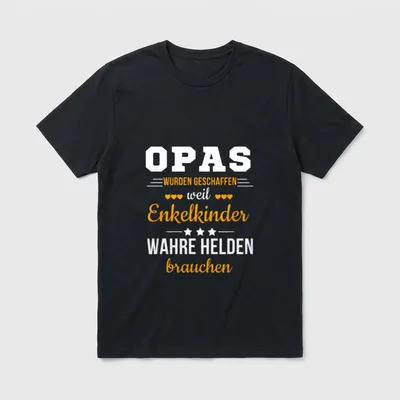 Opas Weil Enkelkinder Wahre T-Shirt – Klassisches T-Shirt in Schwarz