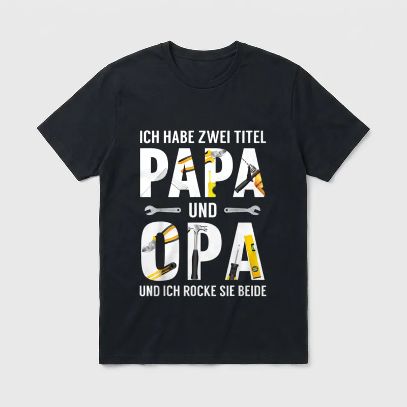 Opa Geburtstag Opa Spruch Lustig T-Shirt – Klassisches T-Shirt in Schwarz