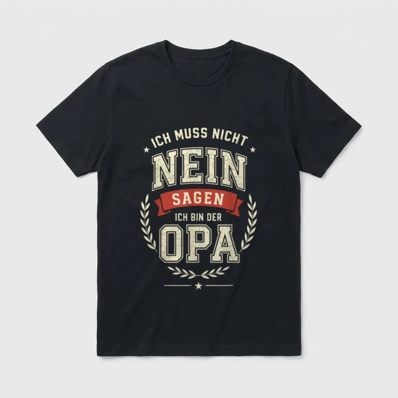 Opa Spruch T-Shirt – Klassisches T-Shirt in Schwarz