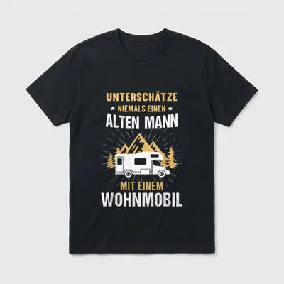 Opa Wohnmobil T-Shirt – Klassisches T-Shirt in Schwarz