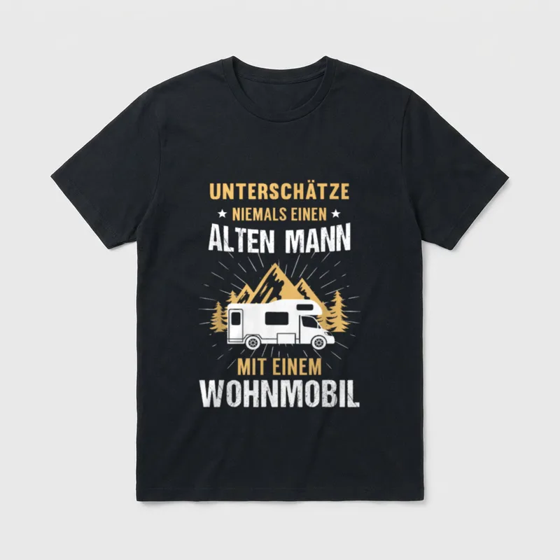 Opa Wohnmobil T-Shirt – Klassisches T-Shirt in Schwarz