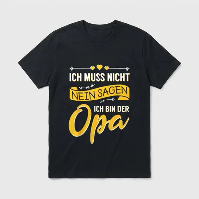 Lustiger Opa Spruch T-Shirt – Klassisches T-Shirt in Schwarz