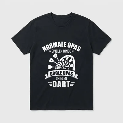 Coole Opas spielen Dart Spruch T-Shirt – Klassisches T-Shirt in Schwarz