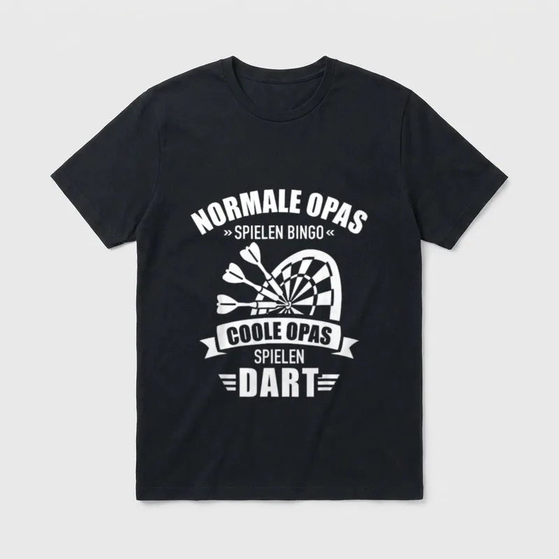 Coole Opas spielen Dart Spruch T-Shirt – Klassisches T-Shirt in Schwarz