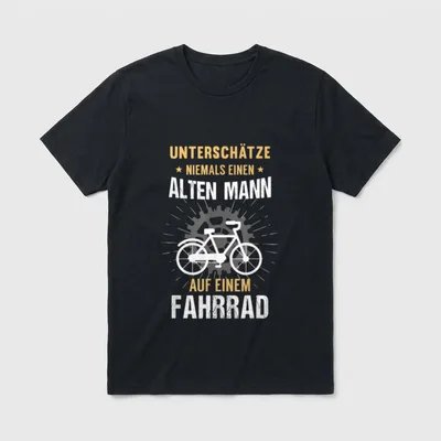 Opa Fahrrad Spruch T-Shirt – Klassisches T-Shirt in Schwarz