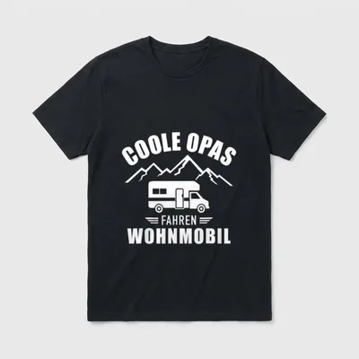 Coole Opas fahren Wohnmobil T-Shirt – Klassisches T-Shirt in Schwarz
