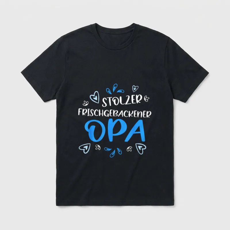 Stolzer frischgebackener Opa Grandpa T-Shirt – Klassisches T-Shirt in Schwarz