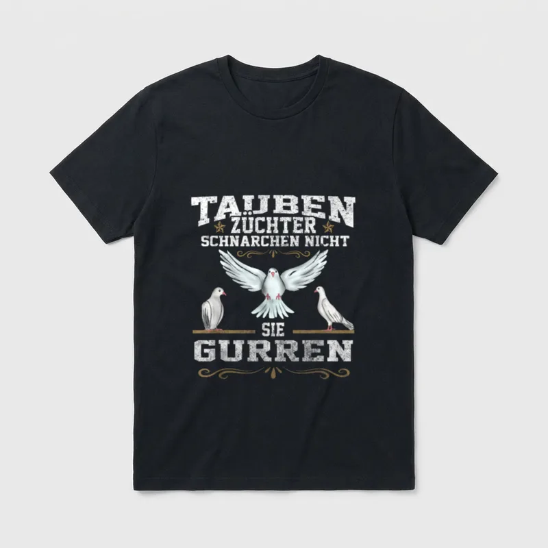 Tauben Taubenzüchter Lustige Rentner T-Shirt – Klassisches T-Shirt in Schwarz