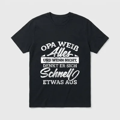 Opa Spruch Geschenke T-Shirt – Klassisches T-Shirt in Schwarz