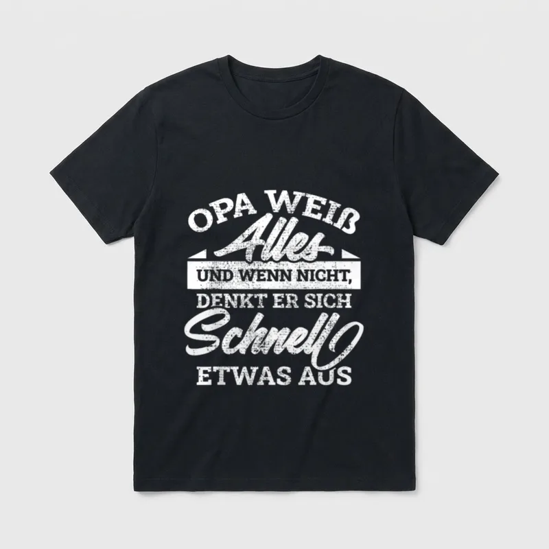 Opa Spruch Geschenke T-Shirt – Klassisches T-Shirt in Schwarz