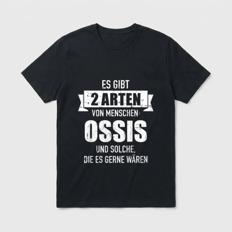 Zwei Arten Menschen Ossi T-Shirt – Klassisches T-Shirt in Schwarz