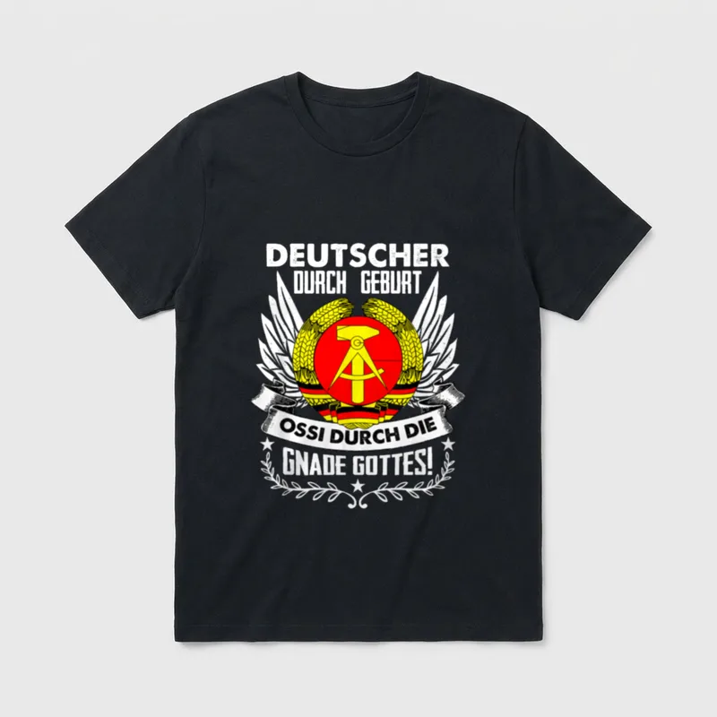 DDR Ostdeutschland Ossi Spruch Ossi & Sachsen T-Shirt – Klassisches T-Shirt in Schwarz