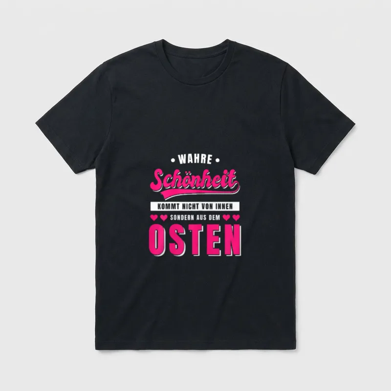 Ostdeutschland Mauerfall Ossi Sprüche T-Shirt – Klassisches T-Shirt in Schwarz