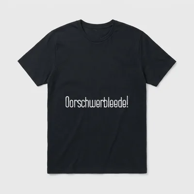 Oorschwerbleede Sächsisch Lustiges Ossi T-Shirt – Klassisches T-Shirt in Schwarz