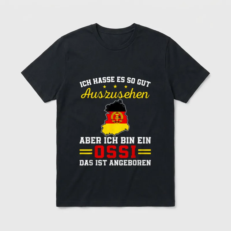 DDR Ossi Ostdeutscher Deutschland T-Shirt – Klassisches T-Shirt in Schwarz