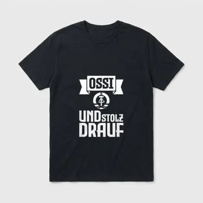 Ossi NVA Nicki DDR mit Ossi Spruch T-Shirt – Klassisches T-Shirt in Schwarz