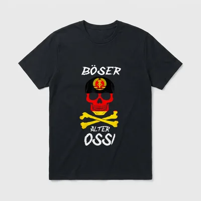 Böser alter Ossi I Spruch T-Shirt – Klassisches T-Shirt in Schwarz
