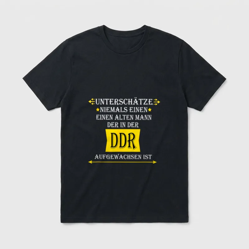 Alter Mann DDR Ossi Ostdeutschland T-Shirt – Klassisches T-Shirt in Schwarz
