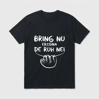 sächsisch Sachsen Faultier Arbeit T-Shirt – Klassisches T-Shirt in Schwarz