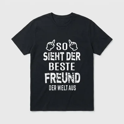 Beste Freunde T-Shirt – Klassisches T-Shirt in Schwarz