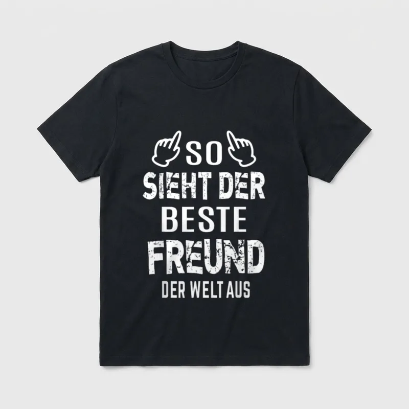 Beste Freunde T-Shirt – Klassisches T-Shirt in Schwarz