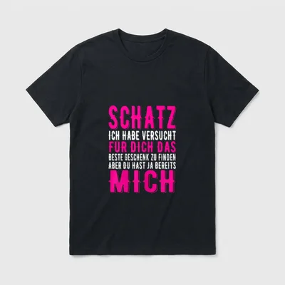 Valentinstag Spruch Ehepaar Pärchen T-Shirt – Klassisches T-Shirt in Schwarz