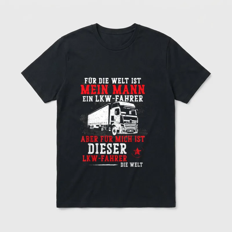 LKW-Fahrer Ehemann Frau Frauen T-Shirt – Klassisches T-Shirt in Schwarz