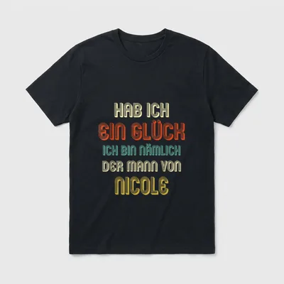 NICOLE Lustig Spruch Witziges T-Shirt – Klassisches T-Shirt in Schwarz