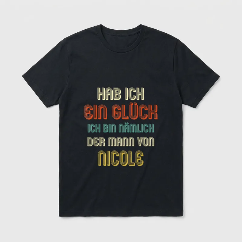 NICOLE Lustig Spruch Witziges T-Shirt – Klassisches T-Shirt in Schwarz