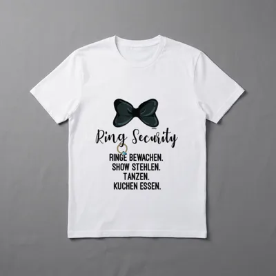 Ringträger Ring Security Lustig T-Shirt – Klassisches T-Shirt in Schwarz