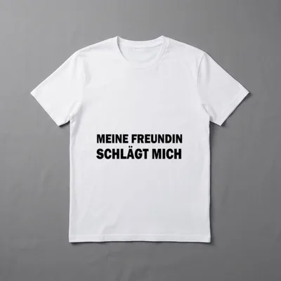 Meine Freundin Schlägt Mich T-Shirt – Klassisches T-Shirt in Schwarz