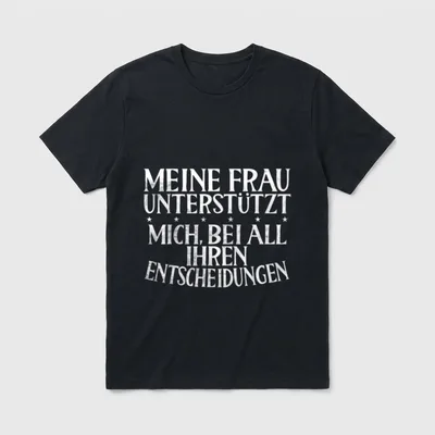 Witzige Sprüche Ehemann Beziehung T-Shirt – Klassisches T-Shirt in Schwarz