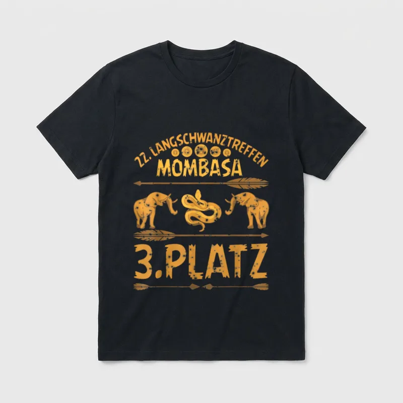 Langschwanztreffen in Mombasa 3. T-Shirt – Klassisches T-Shirt in Schwarz