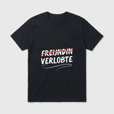 Lustig Freundin Verlobte Süß T-Shirt – Klassisches T-Shirt in Schwarz