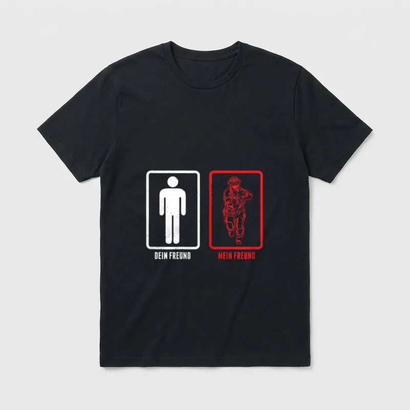 Lustiges Feuerwehr Freundin Design T-Shirt – Klassisches T-Shirt in Schwarz