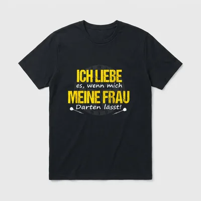 Dart Darts Hobby Darten T-Shirt – Klassisches T-Shirt in Schwarz